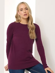 Long Tall Sally Red Crew Neck Jumper - Image 1 of 5