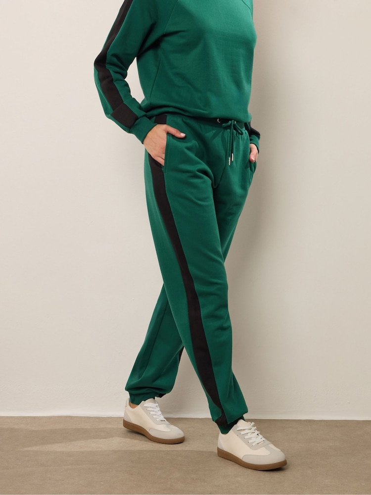 Long Tall Sally Green Colour Block Joggers - Image 2 of 6 Long Tall Sally Green Colour Block Joggers - Image 2 of 6