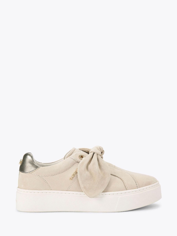 Carvela Cream Chiara Bow Trainers - Imagem 1 de 4