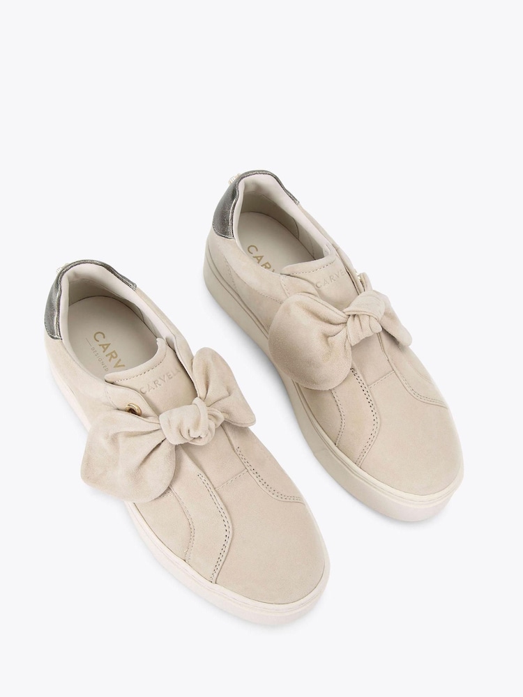 Carvela Cream Chiara Bow Trainers - Imagem 2 de 4