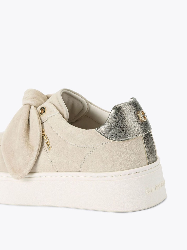 Carvela Cream Chiara Bow Trainers - Imagem 4 de 4