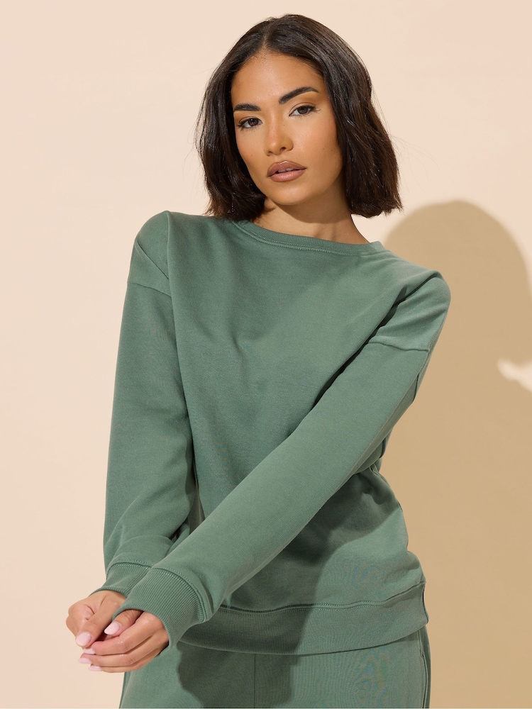 Verde - PixieGirl Petite Co-Ord Sweatshirt - Imagem 2 de 6