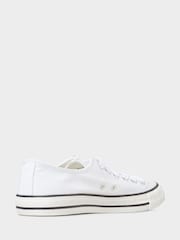 Yours Curve White Wide Fit Canvas Low Trainers - Image 2 of 4