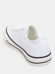 Yours Curve White Wide Fit Canvas Low Trainers - Image 4 of 4