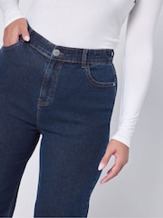 Yours Curve Blue Wide Leg Jeans - Image 3 of 6