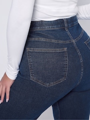 Yours Curve Blue Wide Leg Jeans - Image 5 of 6