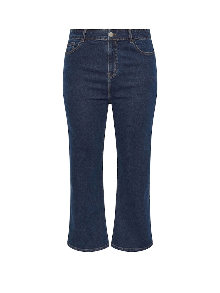 Yours Curve Blue Wide Leg Jeans - Image 6 of 6