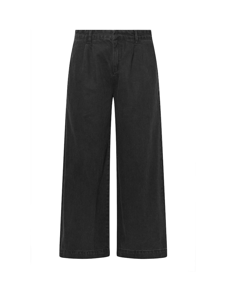 Yours Curve Black Wide Fit Wide Leg Formal Jeans - Image 5 of 5 Yours Curve Black Wide Fit Wide Leg Formal Jeans - Image 5 of 5