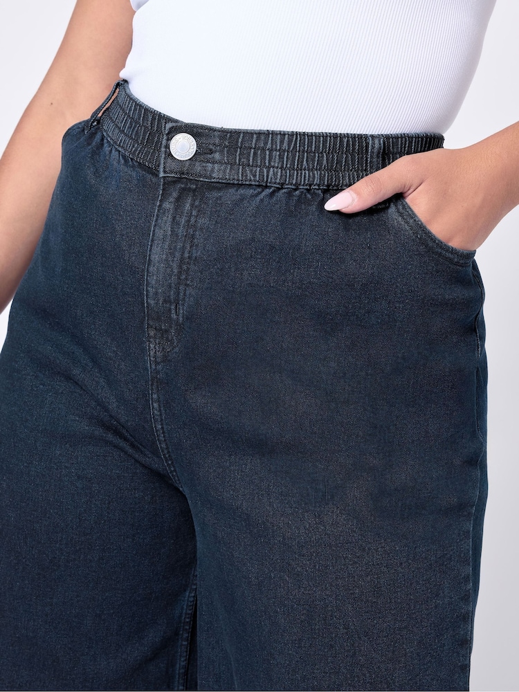 Blauw - Yours Curve Puddle Jeans met wijde pijpen - Afbeelding 4 van 4 Blauw - Yours Curve Puddle Jeans met wijde pijpen - Afbeelding 4 van 4