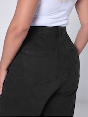 Yours Curve Black Wide Fit Wide Leg Puddle Jeans - Image 5 of 6
