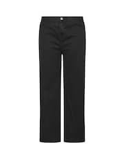 Yours Curve Black Wide Fit Wide Leg Puddle Jeans - Image 6 of 6