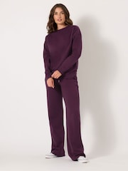 Long Tall Sally Purple Wide Fit Wide Leg Joggers - Image 2 of 5