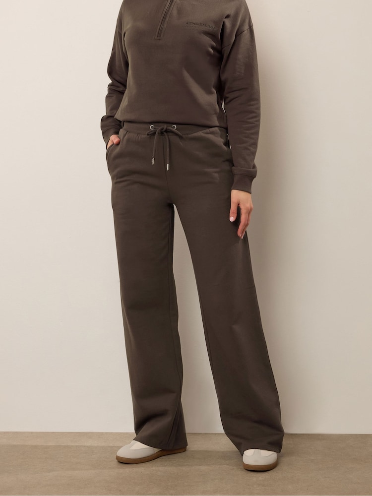 Long Tall Sally Brown Wide Fit Wide Leg Joggers - Image 2 of 4