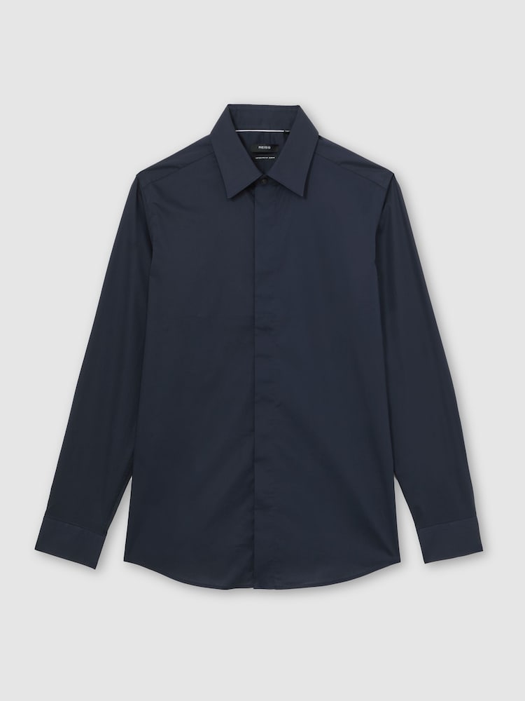 Reiss Navy Vega Shirt - Image 8 of 8 Reiss Navy Vega Shirt - Image 8 of 8