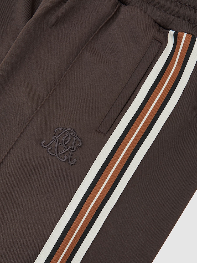 Reiss Brown Foster Monogram Cotton Wide-Leg Joggers - Image 6 of 6 Reiss Brown Foster Monogram Cotton Wide-Leg Joggers - Image 6 of 6