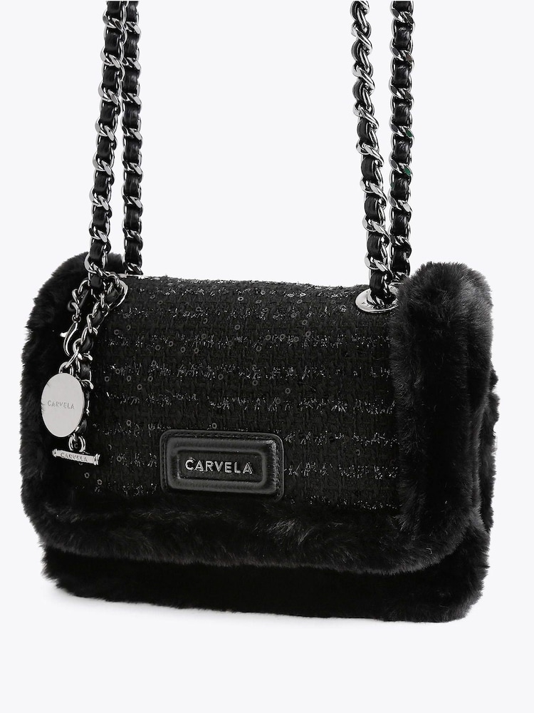 Carvela Black Bella Chain Shoulder Bag - Image 4 of 4