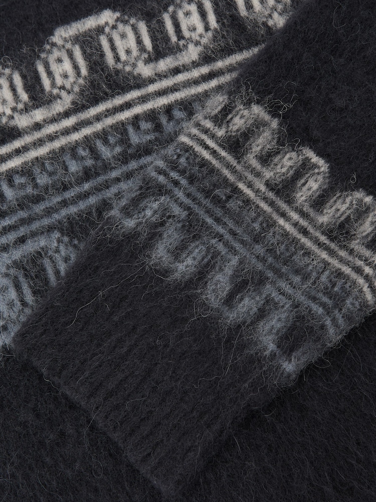 Reiss Navy Lennox Wool-Alpaca Blend Fair Isle Jumper - Image 6 of 6 Reiss Navy Lennox Wool-Alpaca Blend Fair Isle Jumper - Image 6 of 6