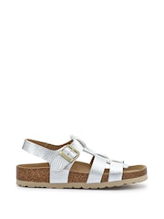 Jones Bootmaker Silver Jean Leather Sandals - Image 1 of 5
