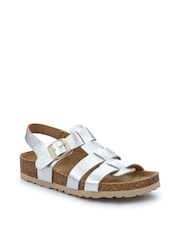 Jones Bootmaker Silver Jean Leather Sandals - Image 2 of 5