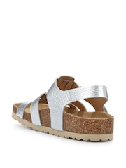 Jones Bootmaker Silver Jean Leather Sandals - Image 3 of 5
