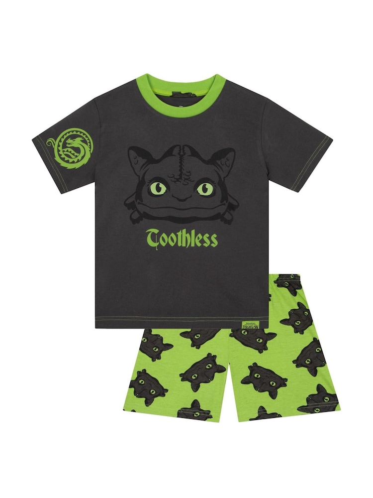 Character Black Boys How To Train Your Dragon Short Sleeve Pyjamas - Image 1 of 11