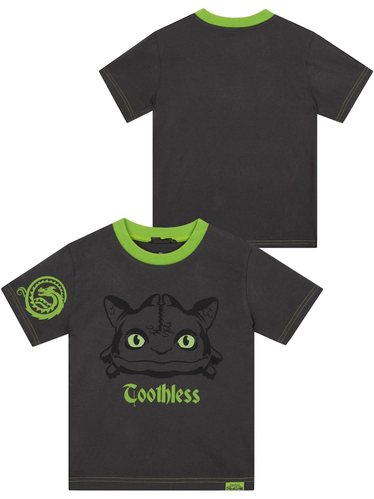 Character Black How To Train Your Dragon Short Sleeve Pyjamas - Image 2 of 11 Character Black How To Train Your Dragon Short Sleeve Pyjamas - Image 2 of 11