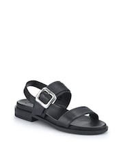 Jones Bootmaker Black Iyla Leather Sandals - Image 3 of 6