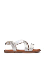 Jones Bootmaker Silver Wide Fit Hali Leather Sandals - Image 2 of 5