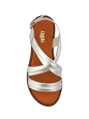 Jones Bootmaker Silver Wide Fit Hali Leather Sandals - Image 5 of 5