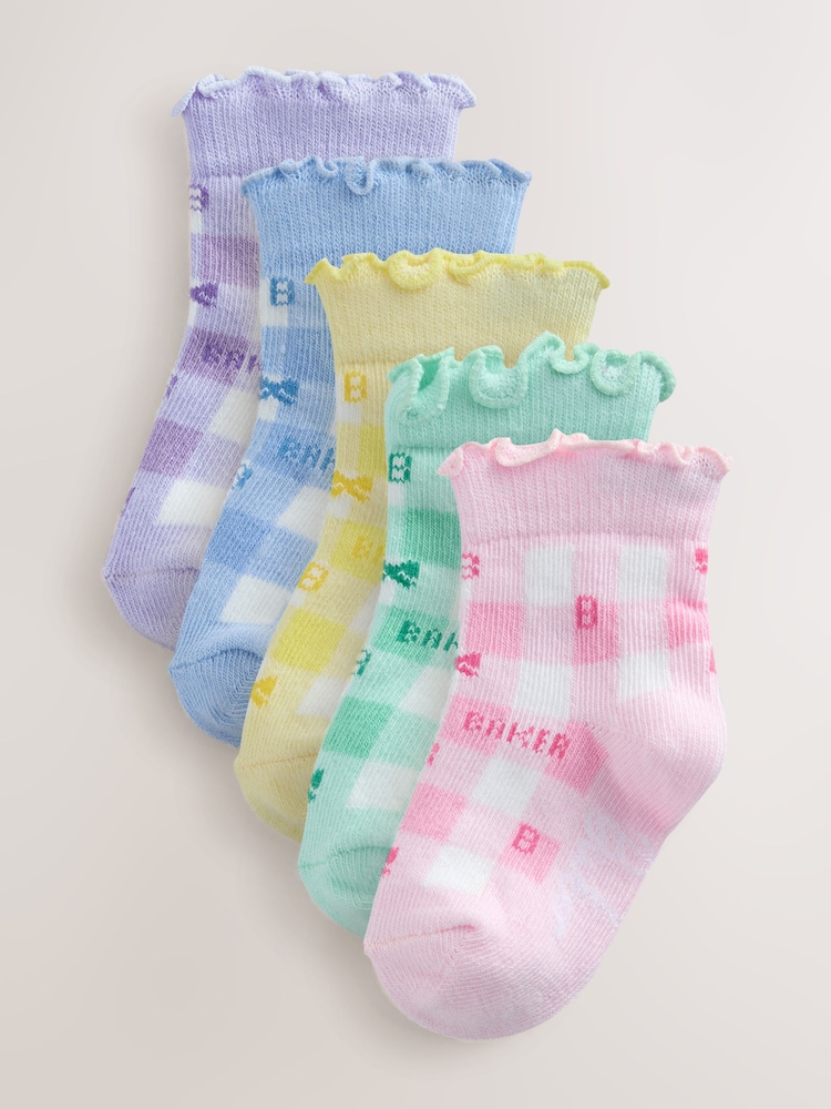 Baker by Ted Baker Girls Socks 5 Pack - Image 1 of 8