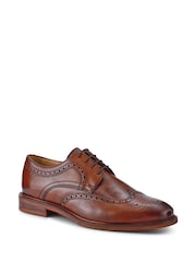 Jones Bootmaker Brown Longwood Suede Derby Brogues - Image 3 of 5