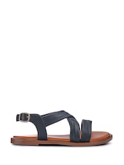 Jones Bootmaker Black Haliwide Leather Wide Fitting Sandals - Image 2 of 5