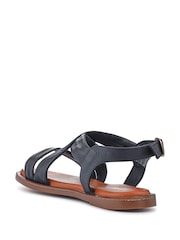 Jones Bootmaker Black Haliwide Leather Wide Fitting Sandals - Image 4 of 5