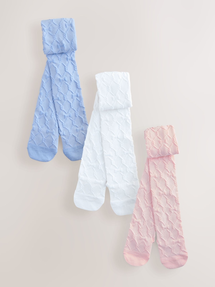 Baker by Ted Baker 3 Pack Occasion Embossed Multi Tights - Image 1 of 5