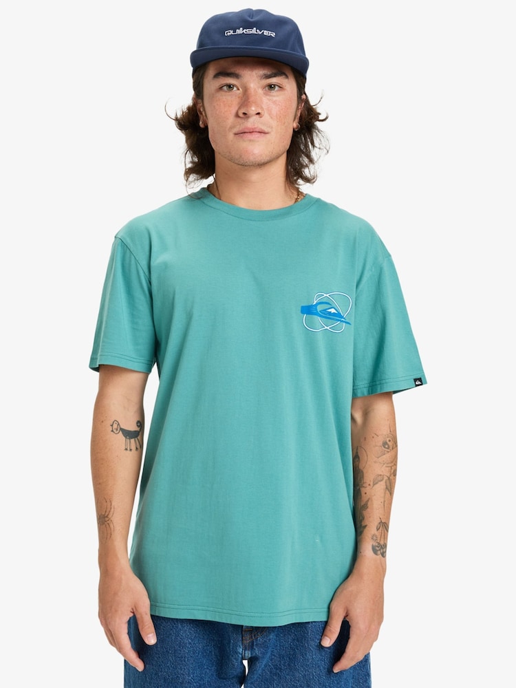 Quiksilver Blue EV Waves Festival Short Sleeve T-Shirt - Image 1 of 8 Quiksilver Blue EV Waves Festival Short Sleeve T-Shirt - Image 1 of 8