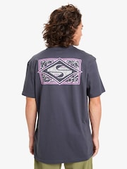 Quiksilver Blue Evo Youth Crisis Backprint Graphic Logo Short Sleeve T-Shirt - Image 2 of 8