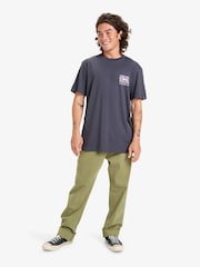 Quiksilver Blue Evo Youth Crisis Backprint Graphic Logo Short Sleeve T-Shirt - Image 3 of 8