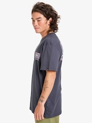 Quiksilver Blue Evo Youth Crisis Backprint Graphic Logo Short Sleeve T-Shirt - Image 4 of 8