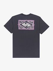 Quiksilver Blue Evo Youth Crisis Backprint Graphic Logo Short Sleeve T-Shirt - Image 8 of 8