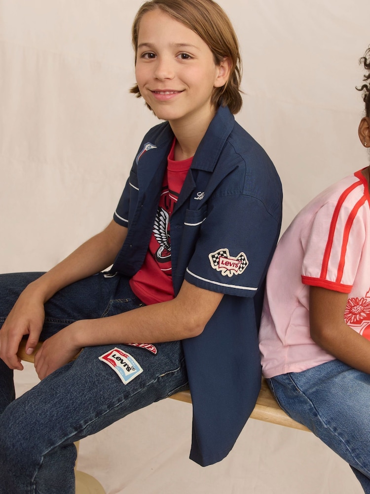 Levi's® Blue Baggy Barrel Leg Jeans - Image 4 of 4