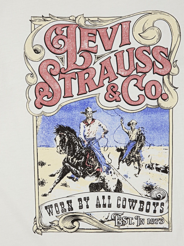 Levi's® Cream Worn By Cowboys Western Graphic Print Short Sleeve T-Shirt - Image 6 of 6 Levi's® Cream Worn By Cowboys Western Graphic Print Short Sleeve T-Shirt - Image 6 of 6