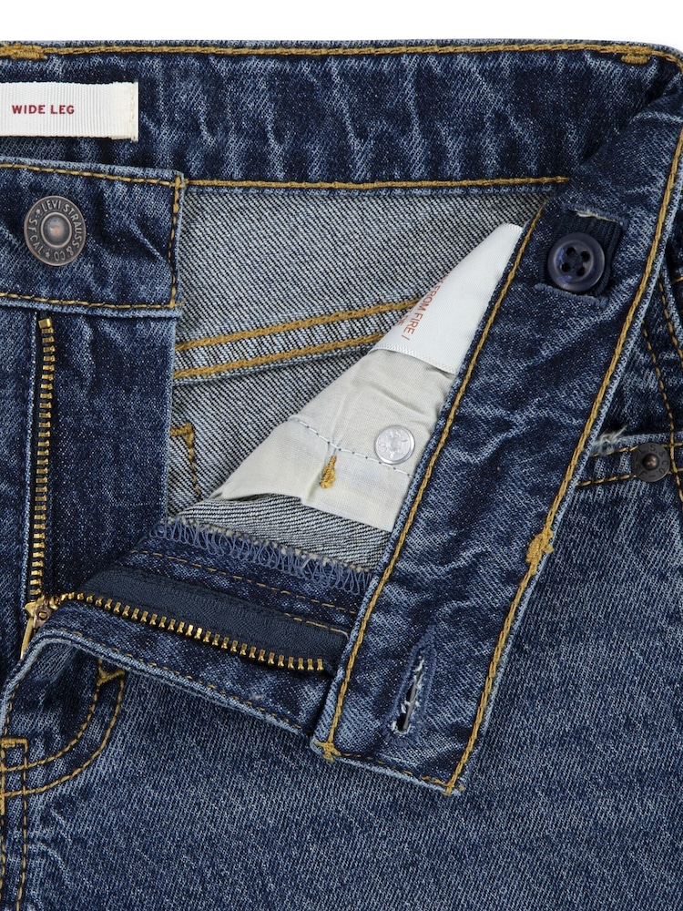 Levi's® Blue Wide Leg Jeans With Seaming Detail - Image 2 of 4