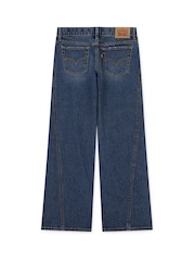Levi's® Blue Wide Leg Jeans With Seaming Detail - Image 4 of 4
