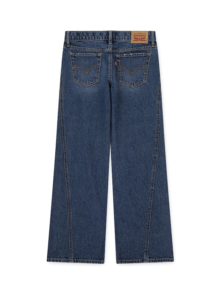 Levi's® Blue Wide Leg Jeans With Seaming Detail - Image 4 of 4
