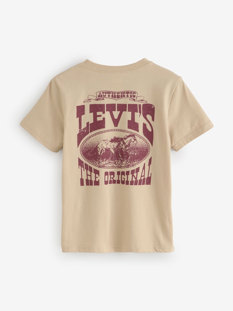 Levi's® Brown Galloping Free Western Graphic Print Short Sleeve T-Shirt - Image 2 of 2