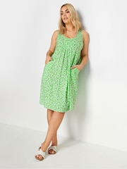 Verde - Vestido com bolso floral Yours Curve - Imagem 2 de 4