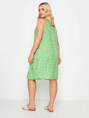 Verde - Vestido com bolso floral Yours Curve - Imagem 3 de 4