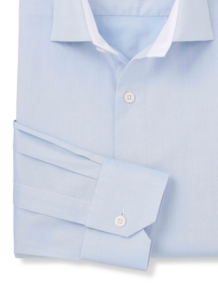 The Savile Row Company Slim Fit Single Cuff Two-Ply Cotton Gold Label Formal Shirt - Image 5 of 5