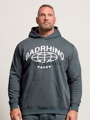 BadRhino Big & Tall Blue Worldwide Graphic Print Hoodie - Image 1 of 7