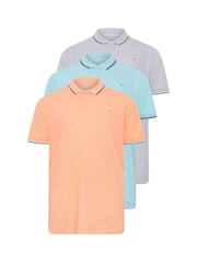 BadRhino Big & Tall Purple Pique Polo Shirts 3 Pack - Image 6 of 8